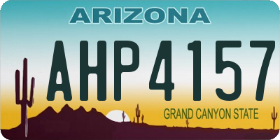 AZ license plate AHP4157