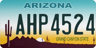 AZ license plate AHP4524