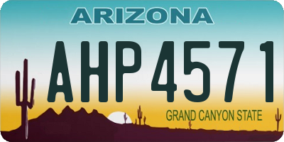 AZ license plate AHP4571