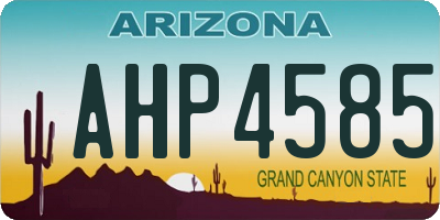 AZ license plate AHP4585
