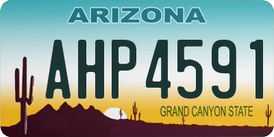 AZ license plate AHP4591