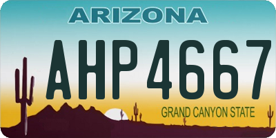 AZ license plate AHP4667