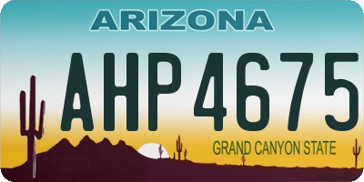 AZ license plate AHP4675