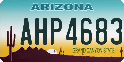 AZ license plate AHP4683