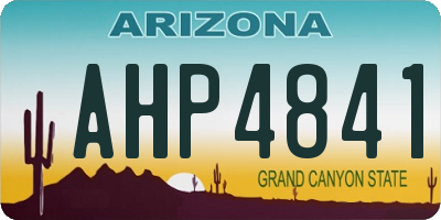 AZ license plate AHP4841