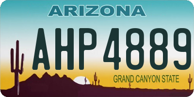 AZ license plate AHP4889