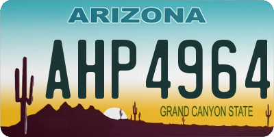 AZ license plate AHP4964