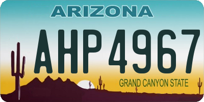 AZ license plate AHP4967