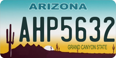AZ license plate AHP5632