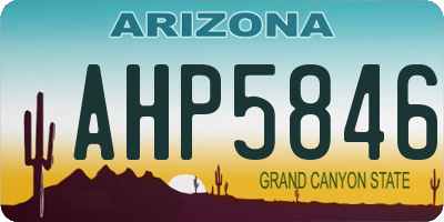 AZ license plate AHP5846