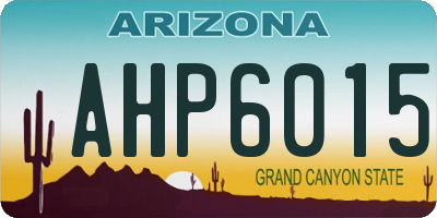AZ license plate AHP6015