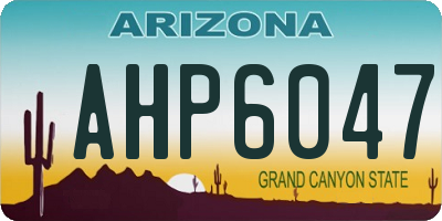 AZ license plate AHP6047