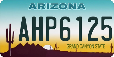 AZ license plate AHP6125