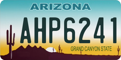 AZ license plate AHP6241