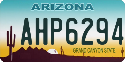 AZ license plate AHP6294