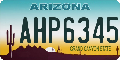 AZ license plate AHP6345