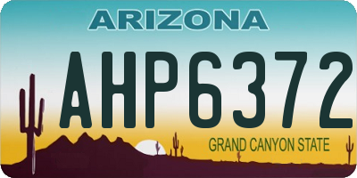 AZ license plate AHP6372