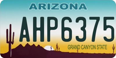 AZ license plate AHP6375