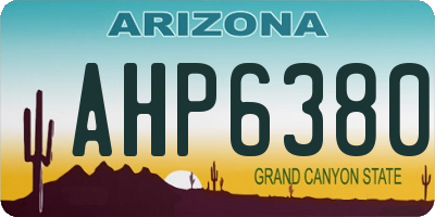 AZ license plate AHP6380