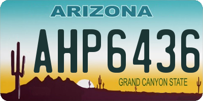 AZ license plate AHP6436