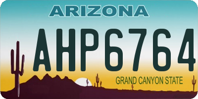 AZ license plate AHP6764
