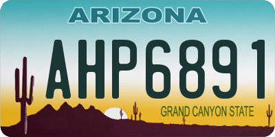 AZ license plate AHP6891