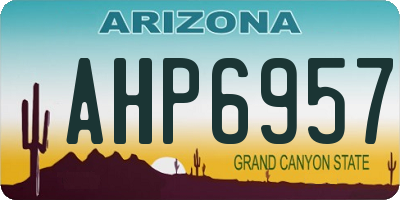 AZ license plate AHP6957