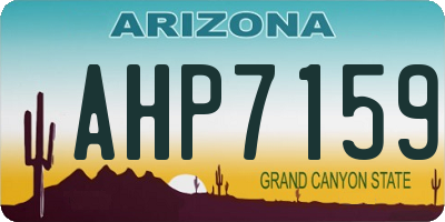 AZ license plate AHP7159
