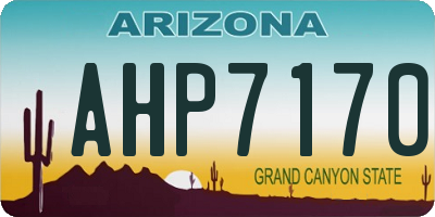 AZ license plate AHP7170