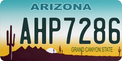 AZ license plate AHP7286