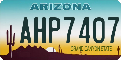 AZ license plate AHP7407