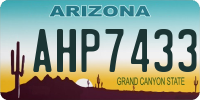 AZ license plate AHP7433