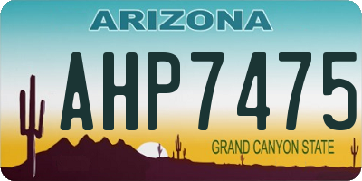 AZ license plate AHP7475