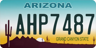 AZ license plate AHP7487