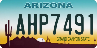 AZ license plate AHP7491