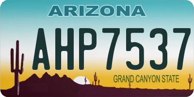 AZ license plate AHP7537