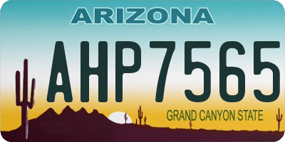 AZ license plate AHP7565