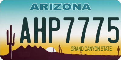 AZ license plate AHP7775