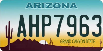 AZ license plate AHP7963