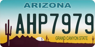AZ license plate AHP7979