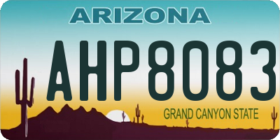 AZ license plate AHP8083