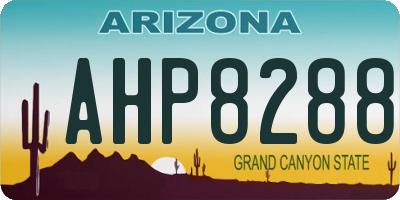 AZ license plate AHP8288