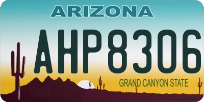 AZ license plate AHP8306