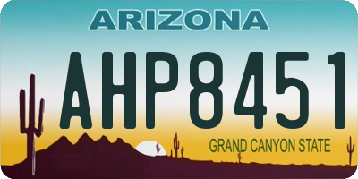 AZ license plate AHP8451