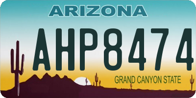 AZ license plate AHP8474