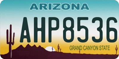 AZ license plate AHP8536