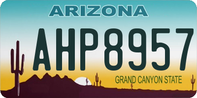 AZ license plate AHP8957