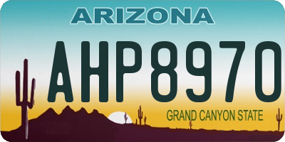 AZ license plate AHP8970