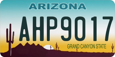 AZ license plate AHP9017