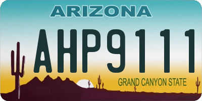 AZ license plate AHP9111